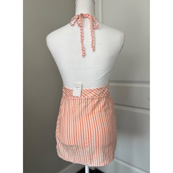 J.Crew Womens Melon Striped Halter Top NWT Size S 60% Cotton 40% Modal Elastic W - Picture 3 of 15